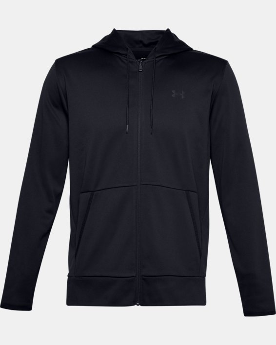 Men's Armour Fleece® Full Zip Hoodie, Black, pdpMainDesktop image number 4